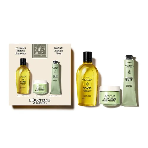 Set Dưỡng Da L'Occitane Amande Sublime Body Care Routine 3 Món