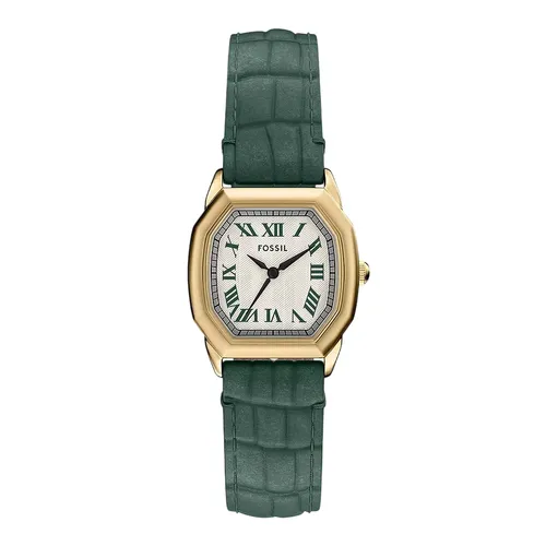 Đồng Hồ Nữ Fossil Harlow 27mm Three-Hand Green Croco Leather Watch ES5427 Màu Xanh Lá