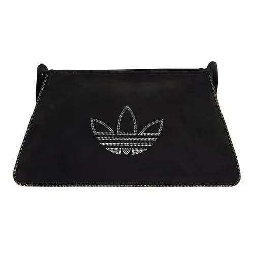 Túi Đeo Vai Nữ Adidas Rhinestones Fake Suede Shoulder Bag Black IT7375 Màu Đen