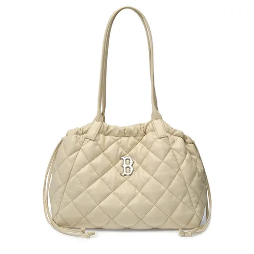 Túi Đeo Vai Nữ MLB Basic Quilted PU Tote Bag Boston Red Sox 3AORBQ16N-43CRS Màu Kem