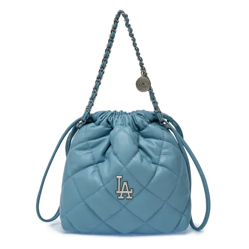 Túi Đeo Chéo Nữ MLB Basic Quilted PU Mini Bucket Crossbody Bag LA Dodgers 3ACRBQ16N-07LBS Màu Xanh Blue
