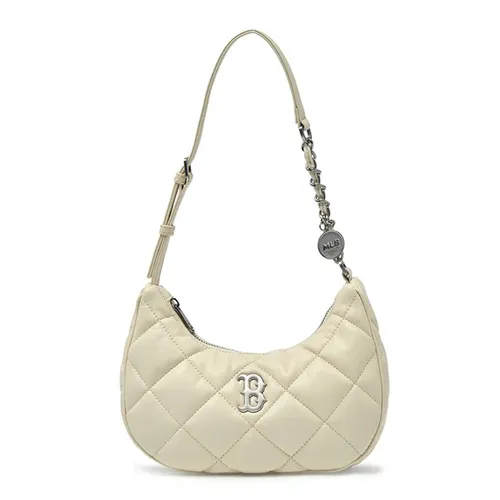 Túi Đeo Vai Nữ MLB Basic Quilted PU Hobo Bag Boston Red Sox 3ABQBQ16N-43CRS Màu Trắng