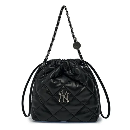 Túi Đeo Chéo Nữ MLB Basic Quilted PU Mini Bucket Crossbody Bag New York Yankees 3ACRBQ16N-50BKS Màu Đen