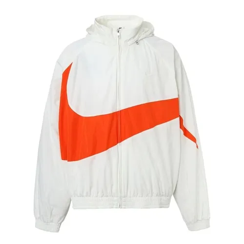 Áo Khoác Gió Hai Lớp Nike Swoosh "White Red" FB7878-133 Màu Trắng Size S