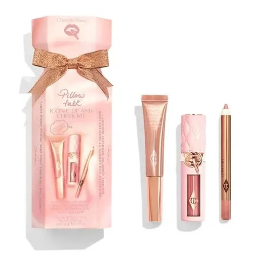 Set Trang Điểm Charlotte Tilbury Pillow Talk Iconic Lip And Cheek Kit 3 Món
