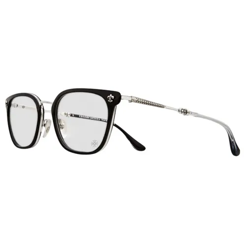 Kính Mắt Cận Chrome Hearts Strapadictome Black/Shiny Silver Màu Bạc - Đen