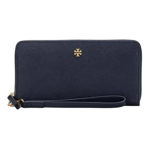 Ví Nữ Tory Burch Navy Blue Leather Robinson Continental Wallet Màu Xanh Navy
