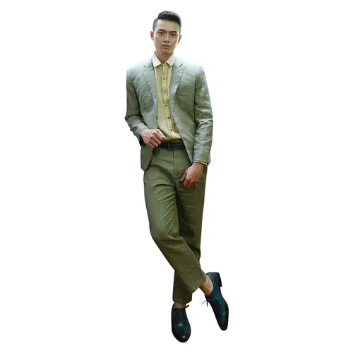 Quần Dài Nam F2 Fashion & Freedom Linen DN10-XR-33-0520 Màu Xanh Rêu Size 33