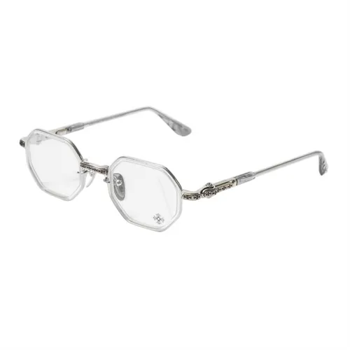 Gọng Kính Unisex Chrome Hearts Tatters Crystal Graphite Glasses Màu Bạc