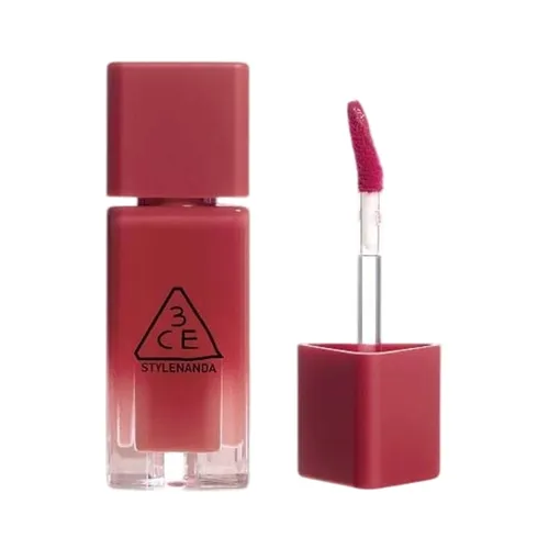 Son Tint Bóng 3CE Gummy Oil Tint 04 Rose Gummy Màu Đỏ Hồng 4g