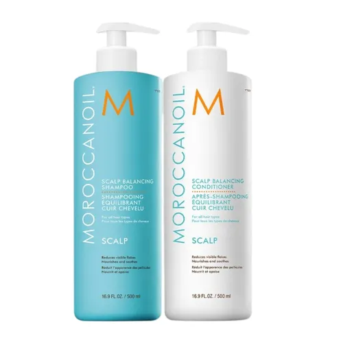 Bộ Dầu Gội Và Xả Cân Bằng Da Đầu Moroccanoil Scalp Balancing Duo (2 x 500ml)