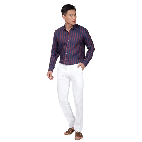 Áo Sơ Mi Nam F2 Fashion & FreedomLinen SMM170-SXD-S-0319 Màu Đỏ Sọc Size S