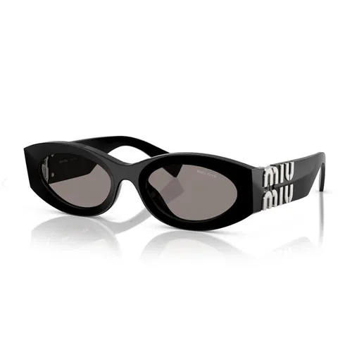 Kính Mát Nữ Miu Miu Sunglasses Woman 0MU 11WS 16K80Q Black Dark Grey Màu Đen Xám