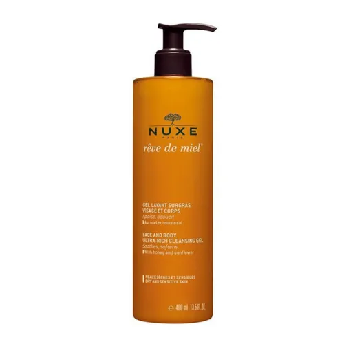 Gel Rửa Mặt Mật Ong Dưỡng Ẩm Nuxe Rêve De Miel Face And Body Ultra Rich Cleansing Gel 400ml