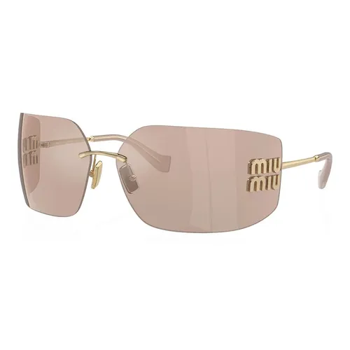 Kính Mát Nữ Miu Miu Sunglasses OMU 54YS ZVN20F Màu Hồng Nâu