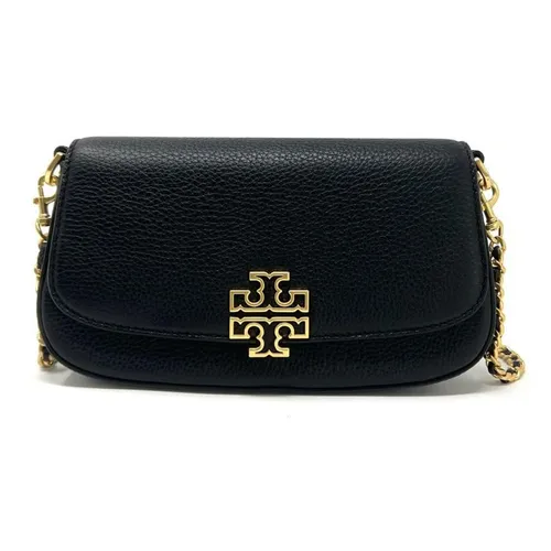 Túi Đeo Vai Nữ Tory Burch Britten Embossed Convertible Crossbody Bag Black Màu Đen