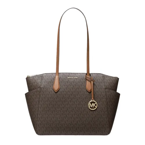 Túi Tote Nữ Michael Kors MK Marilyn Medium Signature Logo Tote Bag 35F5G6AT2B Màu Nâu