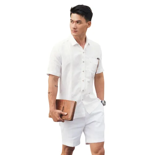 Áo Sơ Mi Nam F2 Fashion & Freedom Linen New Spirit SMMN016-T-XL-1221 Màu Trắng Size XL