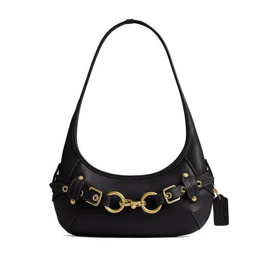 Túi Đeo Vai Nữ Coach Belted Ergo Shoulder Bag 26 Black Màu Đen
