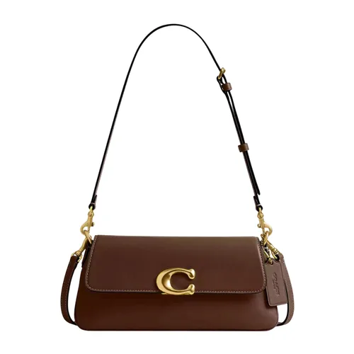 Túi Đeo Vai Nữ Coach Jet Shoulder Bag Màu Nâu Đậm