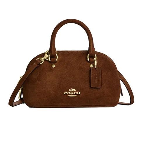 Túi Xách Tay Nữ Coach Lara Mini Satchel Bag Màu Nâu