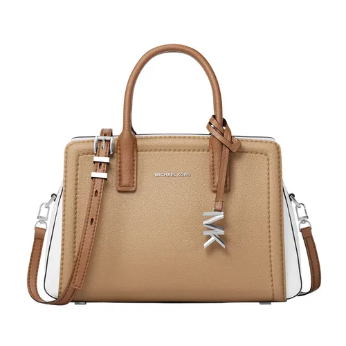 Túi Xách Tay Nữ Michael Kors MK Laila Extra Small Leather Crossbody Bag Peanut Multi Màu Nâu