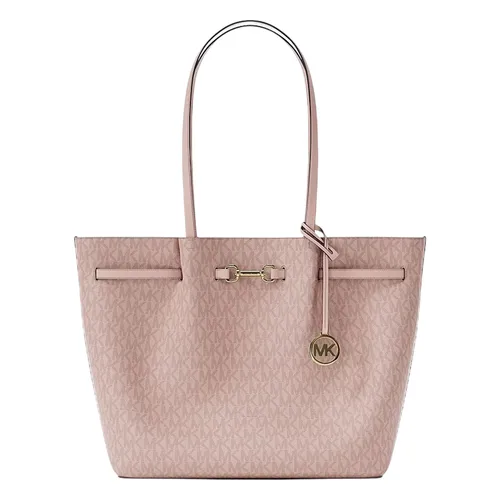 Túi Tote Nữ Michael Kors MK Carson Large Signature Logo Tote Bag 35R6G2ZT7B Màu Hồng