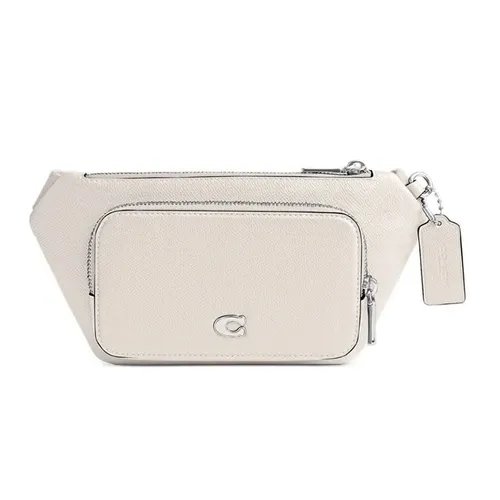 Túi Đeo Hông Coach Belt Bag in Cross Grain Leather Chalk CM334 Màu Trắng