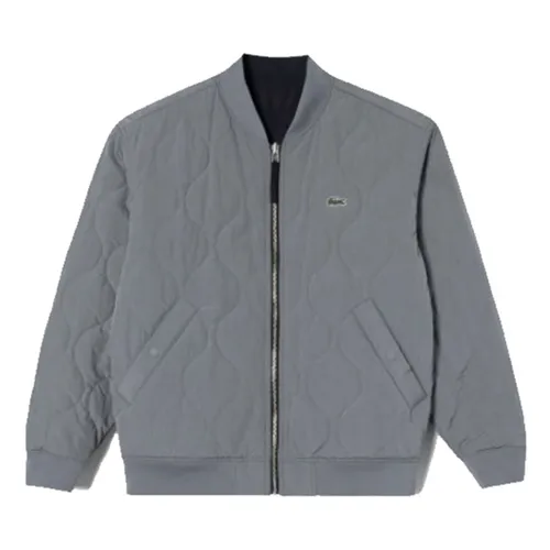 Áo Khoác Nam Lacoste Bomber Jacket BH5953 - S7X Màu Ghi Xám Size 48