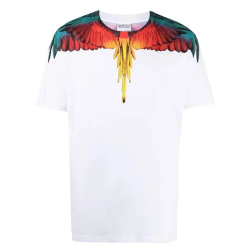 Áo Phông Nam Marcelo Burlon White With Wings Printed Tshirt 0010125 Màu Trắng Size S