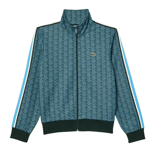 Áo Khoác Nỉ Nam Lacoste Paris Jacquard Monogram Zipped Sweatshirt SH1368 - IB4 Màu Xanh Lá Size 3