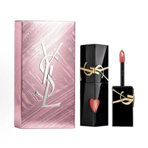 Set Son Kem Yves Saint Laurent YSL The Inks Vinyl Cream 440 Màu Hồng Nude (Kèm Hộp)