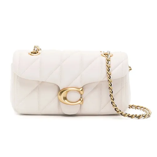Túi Đeo Chéo Nữ Coach Tabby Shoulder Bag 20 With Pillow Quilting CP149 Brass/ Chalk Màu Trắng