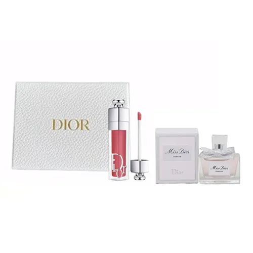 Set Son Dior Addict Lip Maximizer 009 Intense Rosewood + Nước Hoa Miss Dior Parfum Mini 5ml (3 Món)