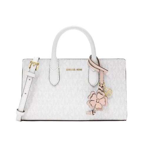 Túi Đeo Chéo Nữ Michael Kors MK Scarlett Extra Small Monogram Crossbody Optic Aluminum Màu Trắng