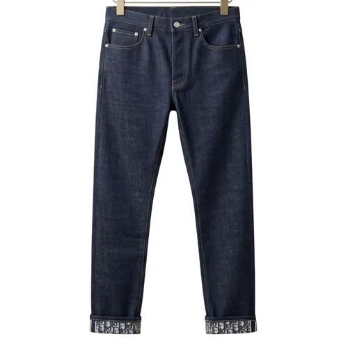 Quần Jean Nam Dior With Lettering On The Back Pocket 193DS00J226X Màu Xanh Size 32