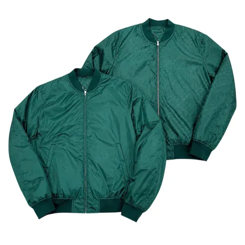 Áo Khoác Hai Mặt Nam Gucci Reversible Blue Monogram Jacket 406011 Z9687 3371 Màu Xanh Lá Size 56
