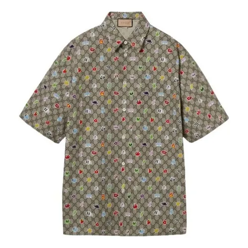 Áo Sơ Mi Nam Gucci 782499 ZAQD8 2270 Màu Be Xám Size 46