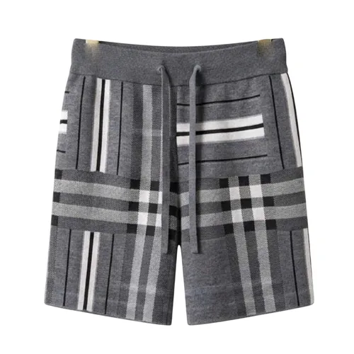 Quần Short Nam Burberry Wool Grey Melange 8058768 Màu Xám Size S