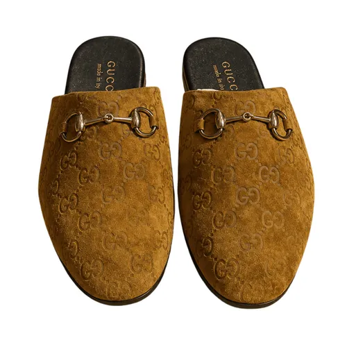 Giày Sục Gucci Brown Suede Slippers 850140AAFQV21182118 Màu Nâu Size 40