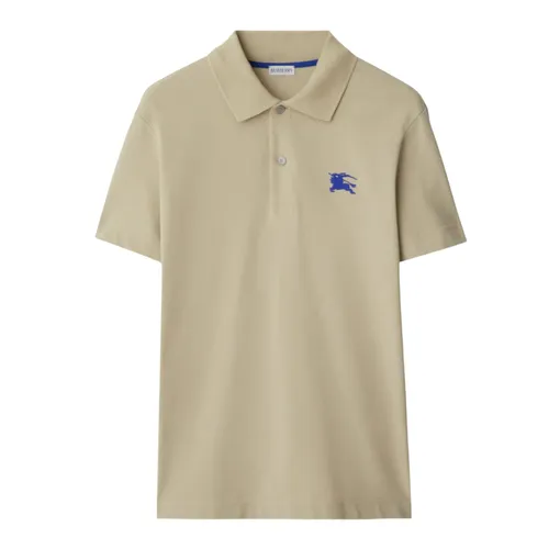 Áo Polo Nam Burberry In Beige EKD Embroidered Logo 80914221 Màu Be Size XS