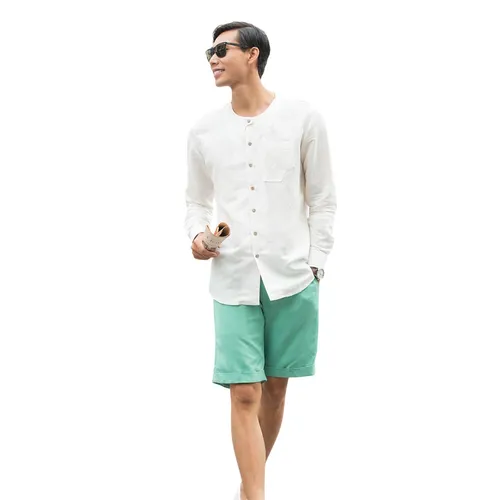 Quần Short Nam F2 Fashion & Freedom Linen SN32-XANH LÁ-29-0322 Xanh Bạc Hà Size 29
