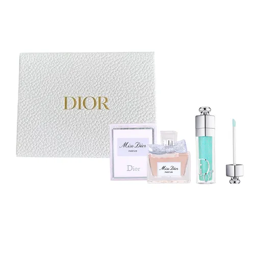 Set Dior 3 Món (Son Dưỡng Dior Addict Lip Maximizer 094 Aqua Pop + Nước Hoa Miss Dior Parfum 5ml + Túi)