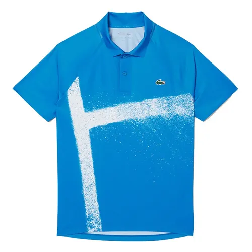 Áo Polo Nam Lacoste Tennis X Novak Djokovic On Court Shirt DH8959 3D3 Màu Xanh Blue Size 2