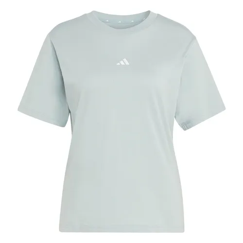 Áo Thun Nữ Adidas Essentials Cotton T-Shirt With Small Logo KC5248 Wonder Sage / White Màu Xanh Xô Thơm Size XS