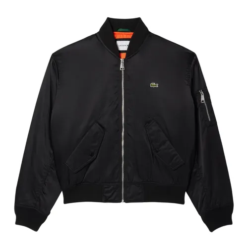 Áo Khoác Nam Lacoste Water-Repellent Padded Bomber Jacket BH7165 - 031 Màu Đen Size 48