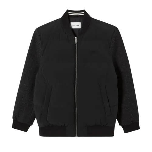 Áo Khoác Nam Lacoste Men's Wool Jersey Hybrid Jacket BH883E - 031 Màu Đen Size 48