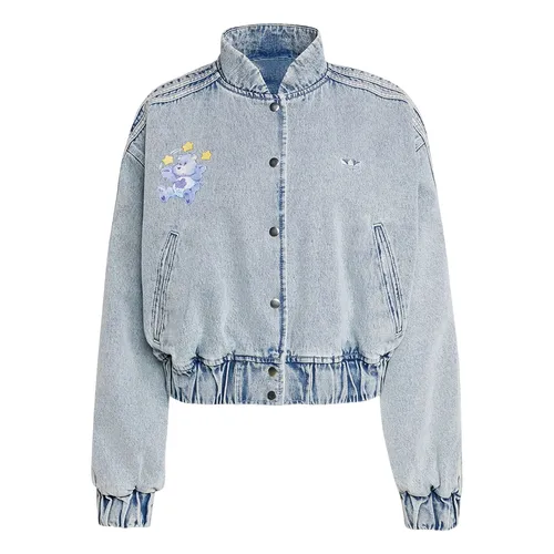 Áo Khoác Denim Nữ Adidas Care Bear Bomber Jacket KQ6747 Màu Xanh Nhạt Size S