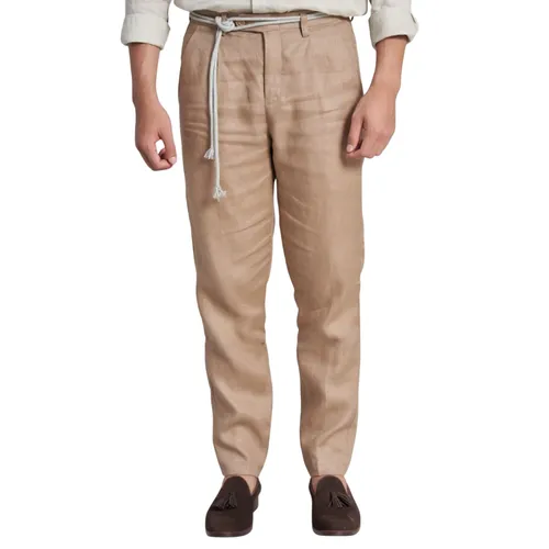 Quần Dài Nam F2 Fashion & Freedom Linen The New Cool DN38-VK-30-0323 Màu Vàng Kem Size 30