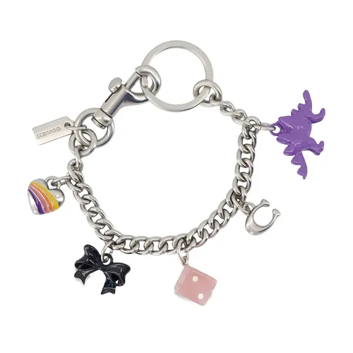 Móc Khóa Coach Motif Charm Chain Keychain Phối Màu